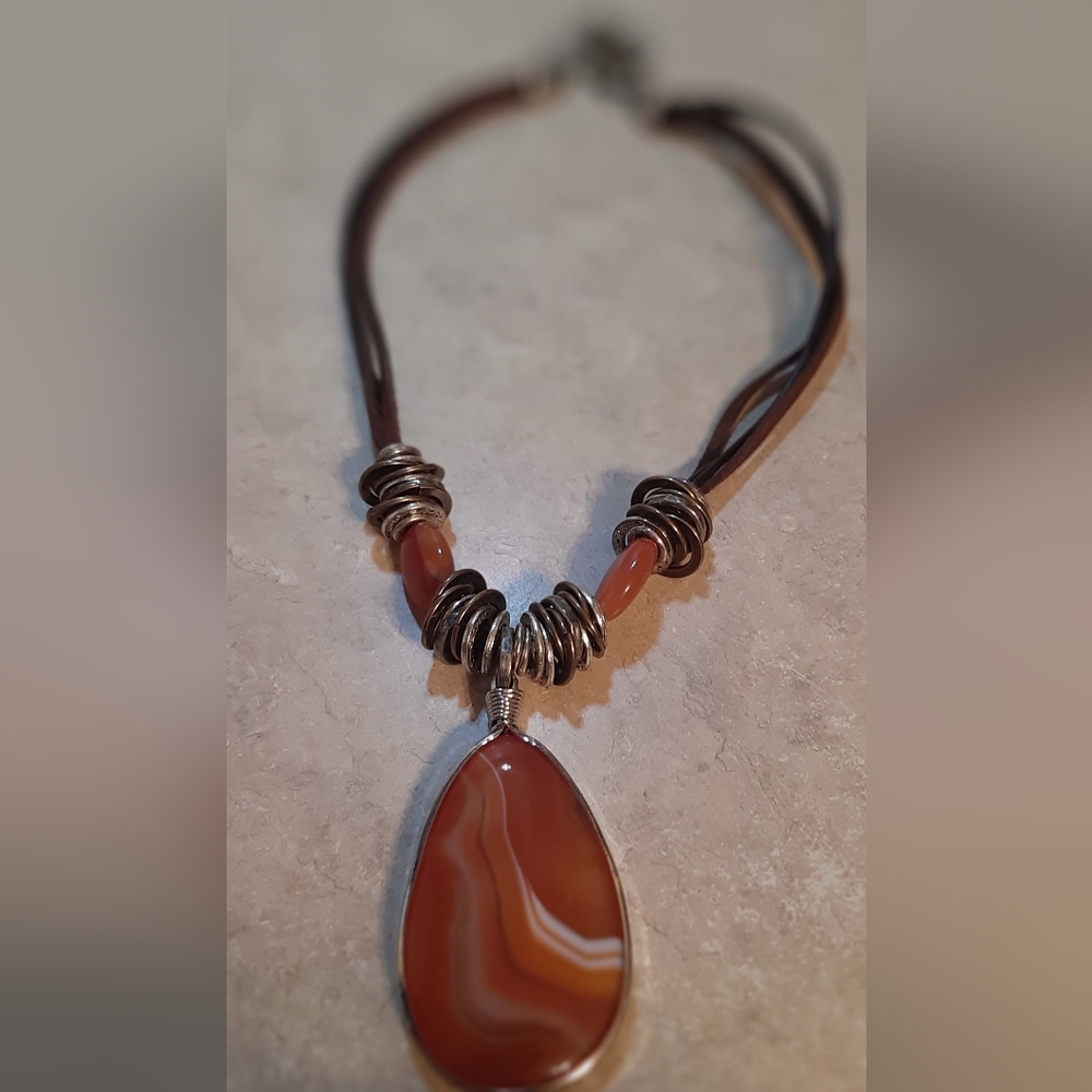 Beautiful fall colors in this necklace will look awesome with denim too!!